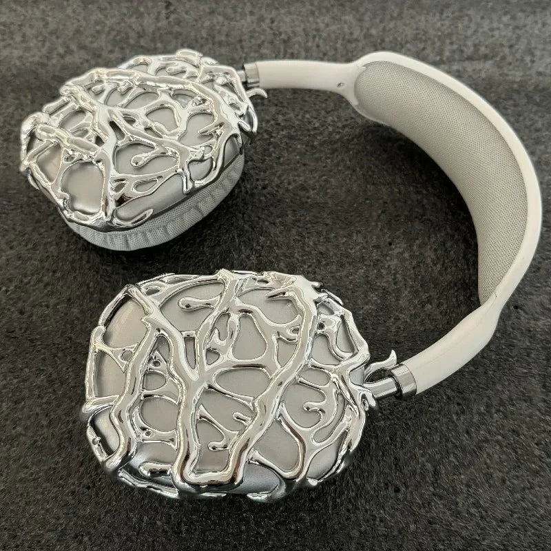Original Airpods Max Cases Cover Cool Decoration Metallic Liquid Thorn Design Suitable for Headphones Headset Accessories Y2K