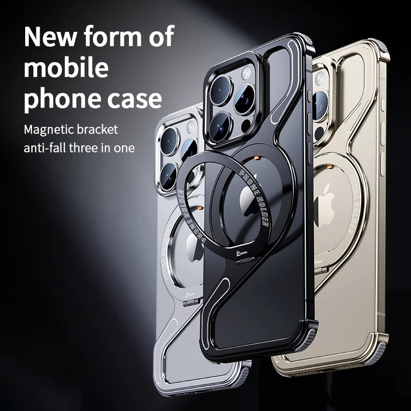 Magnetic Metal Snap-on Phone Case