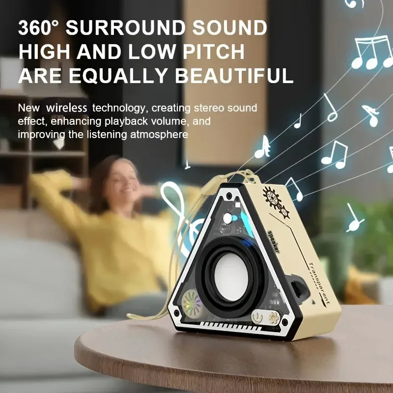Mini Cool Bluetooth Speaker Subwoofer HiFi Surround Sound Outdoor Home Portable Wireless Bluetooth Speaker Music Player