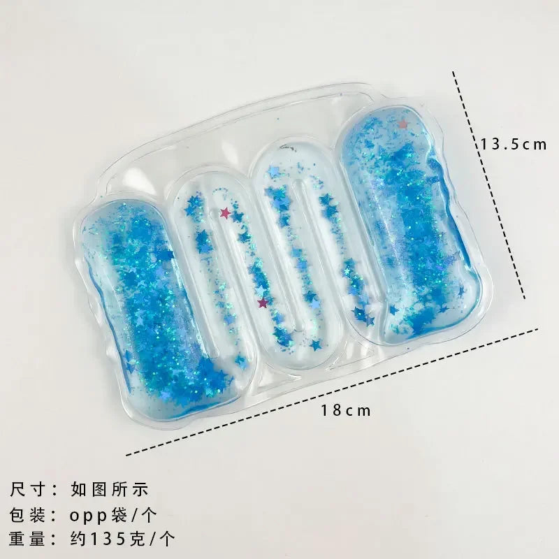 Summer Novelty Stress Relief Toy  Water Bag Squeeze Gold Dust Water Strip Party Game Left Restless Antistress Girl Toy