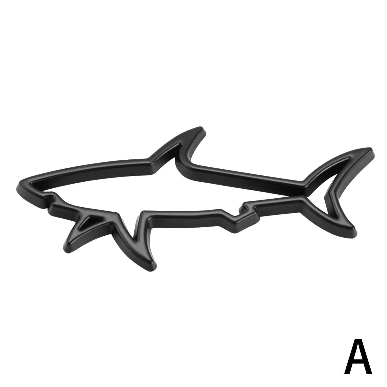 3D Metal Car Styling Sticker Hollow Fish Shark Emblem Badge Decals Automobiles Motorcycle Computer Fuel Cap Accessories Decals