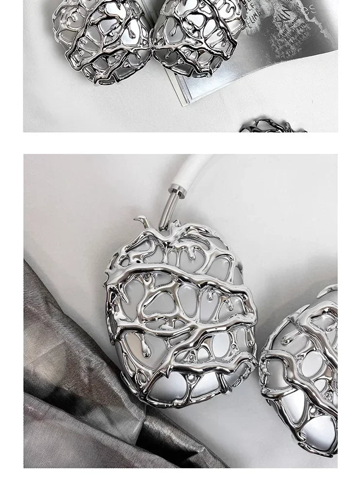 Original Airpods Max Cases Cover Cool Decoration Metallic Liquid Thorn Design Suitable for Headphones Headset Accessories Y2K