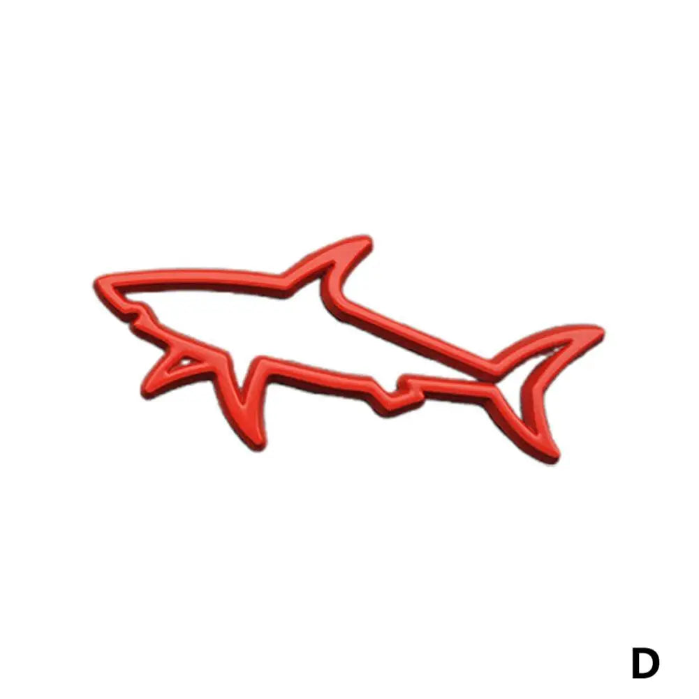 3D Metal Car Styling Sticker Hollow Fish Shark Emblem Badge Decals Automobiles Motorcycle Computer Fuel Cap Accessories Decals