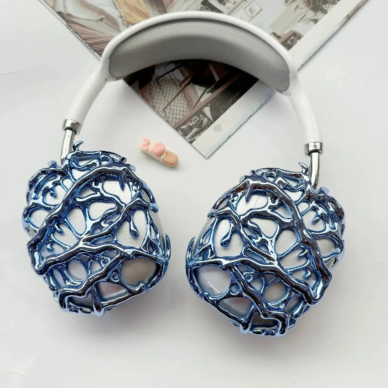 Original Airpods Max Cases Cover Cool Decoration Metallic Liquid Thorn Design Suitable for Headphones Headset Accessories Y2K