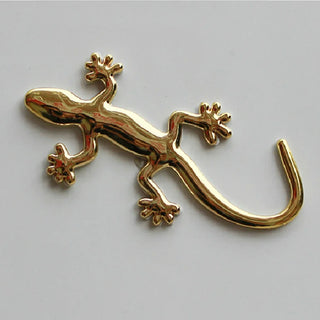 Liquid Metal Lizard Sticker - Gold