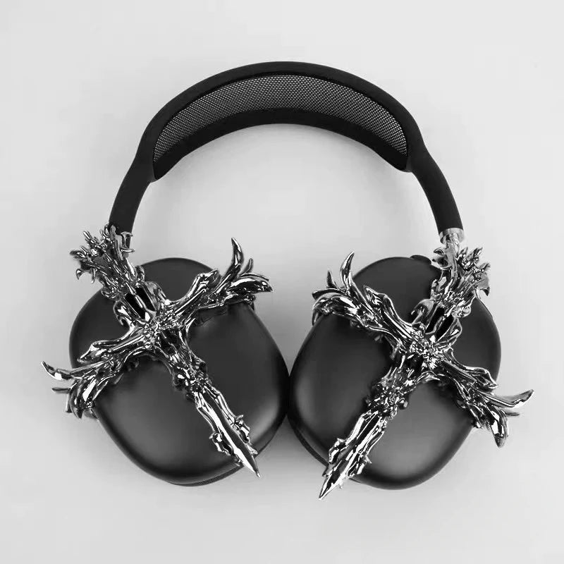 Original Airpods Max Cases Cover Cool Decoration Metallic Liquid Thorn Design Suitable for Headphones Headset Accessories Y2K