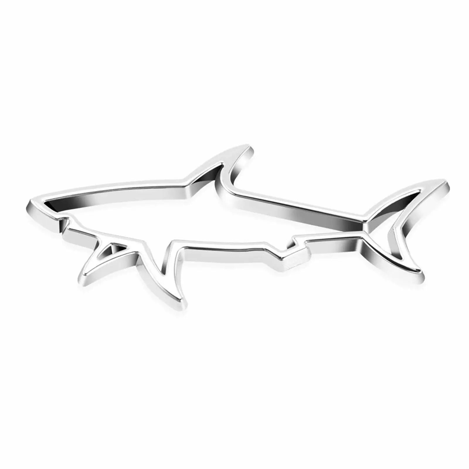 3D Metal Car Styling Sticker Hollow Fish Shark Emblem Badge Decals Automobiles Motorcycle Computer Fuel Cap Accessories Decals
