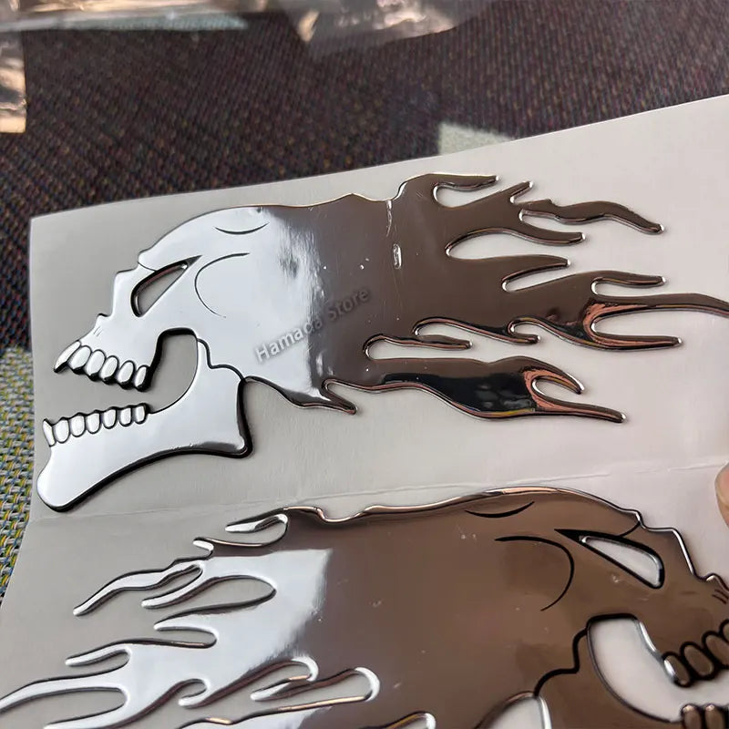 Liquid Metal Fire Stickers