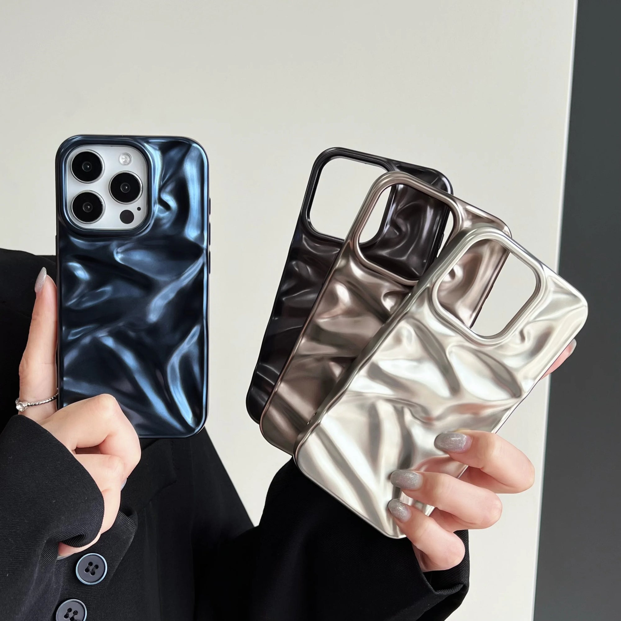 Liquid Metal Wave Phone Case