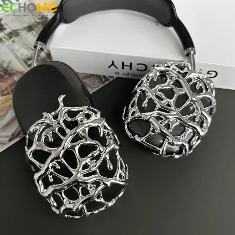 Original Airpods Max Cases Cover Cool Decoration Metallic Liquid Thorn Design Suitable for Headphones Headset Accessories Y2K