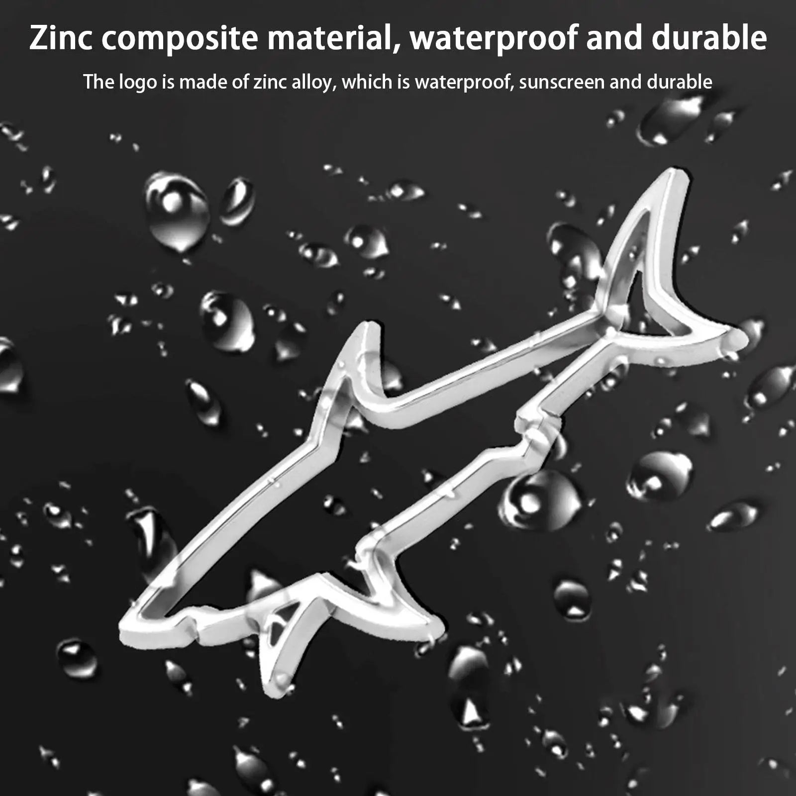 3D Metal Car Styling Sticker Hollow Fish Shark Emblem Badge Decals Automobiles Motorcycle Computer Fuel Cap Accessories Decals