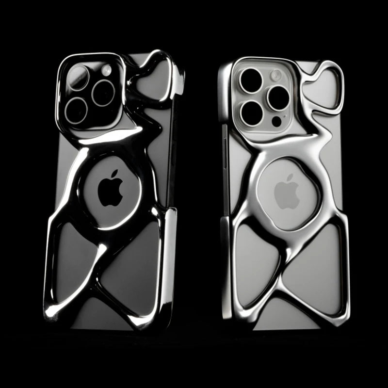 Angry Miao Phone Case Pc Liquid Openwork Cover For Iphone15 Pro Max Case Anti-Drop Premium Minimalism Iphone15 Pro Y2k Gifts ﻿
