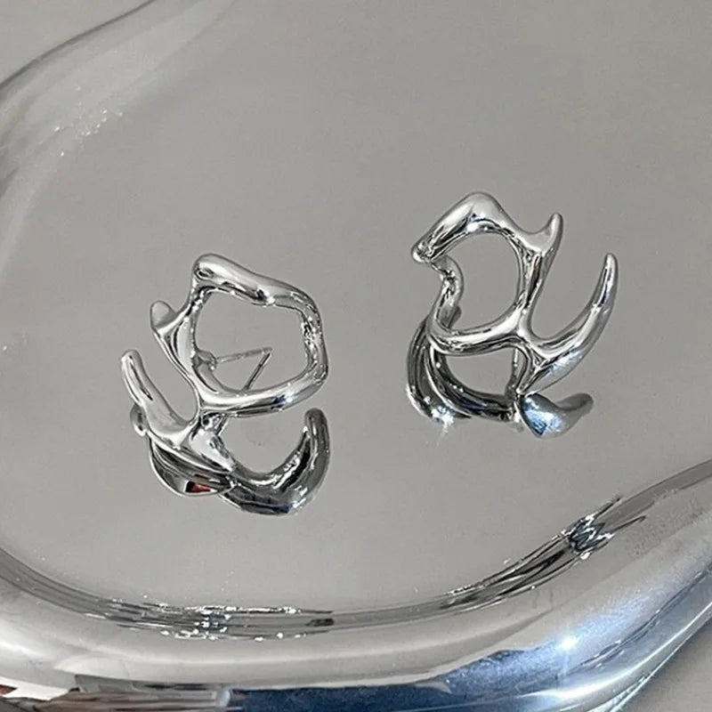 Liquid Metal Earrings