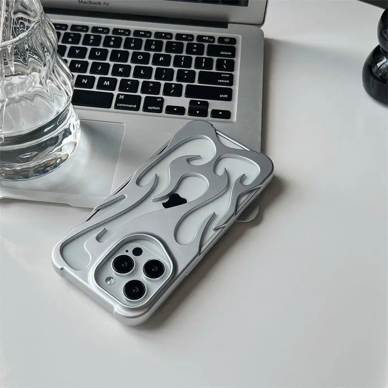 Liquid Metal Flame Phone Case