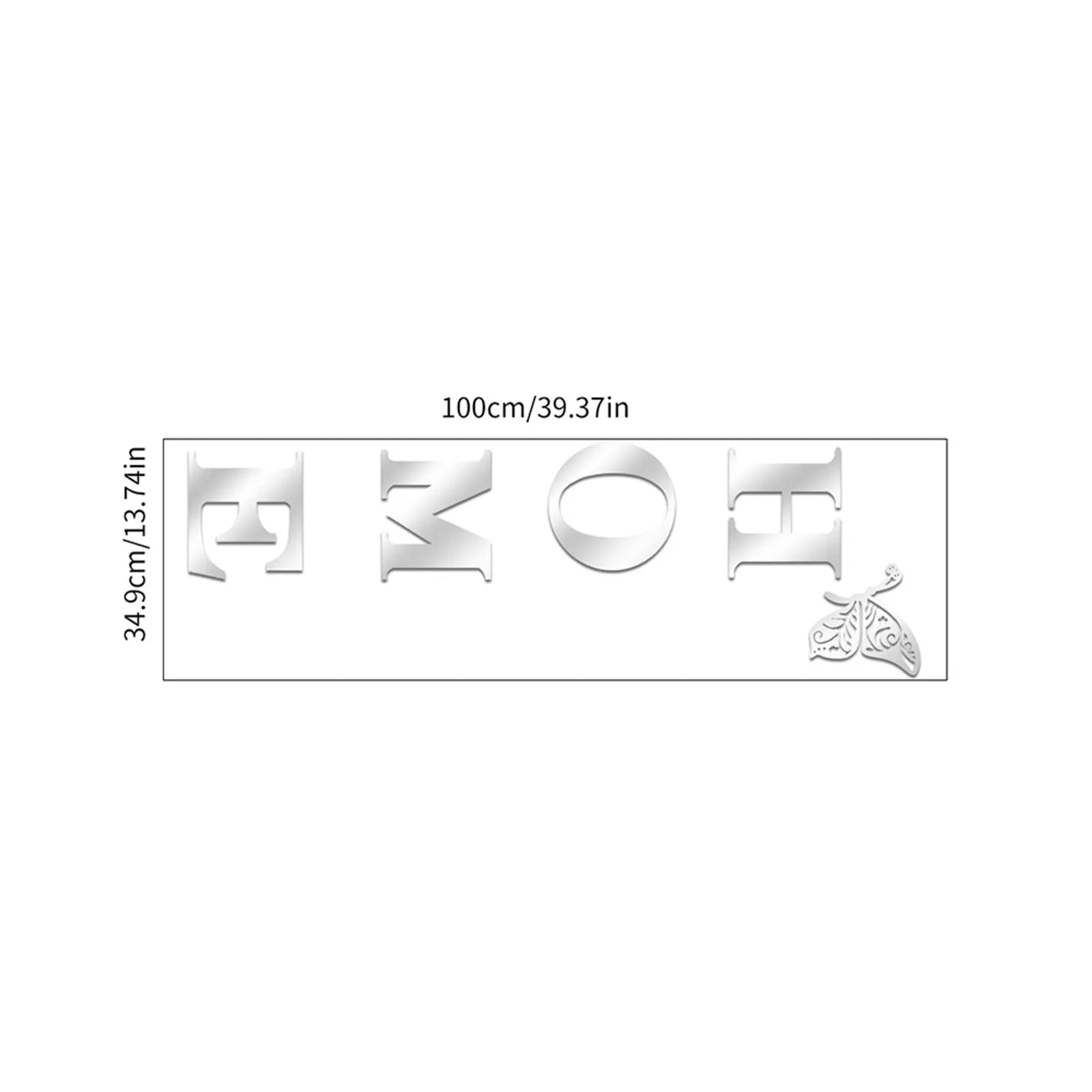 3d Acrylic Large Diy Mirror Self-Adhesive Removable Wall Sticker Family English Alphabet Living Room Bedroom Home Decoration
