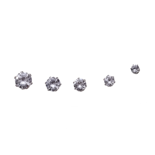 Crystal Magnetic Earrings - white Cz(1pc) / 5mm