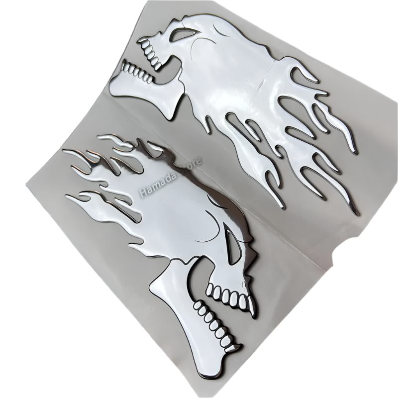 Liquid Metal Fire Stickers
