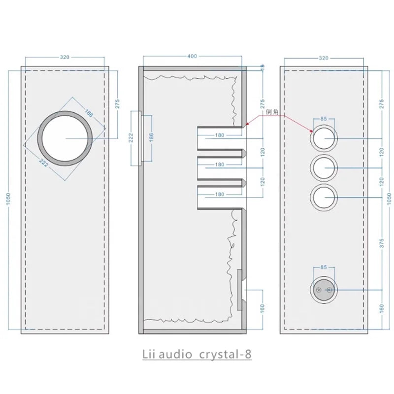 LII AUDIO CRYSTAL- 8 Full Frequency Speaker 8-inch 8ohm/50-80W Unit (1PCS)