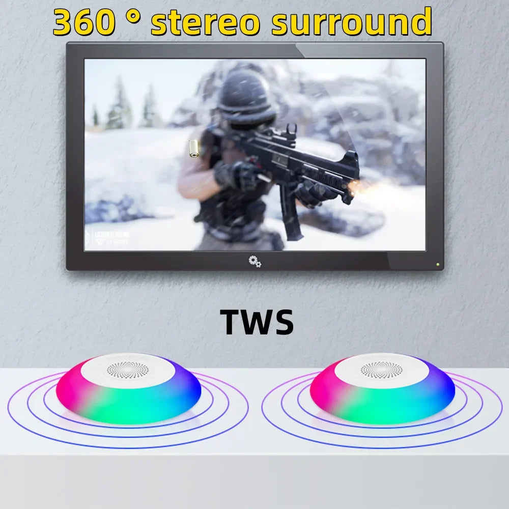 IPX7 Deep Bass Swimming Speaker Pool Floating TWS Bluetooth Speakers Wireless Waterproof 360 Stereo for Outdoo Sound Box