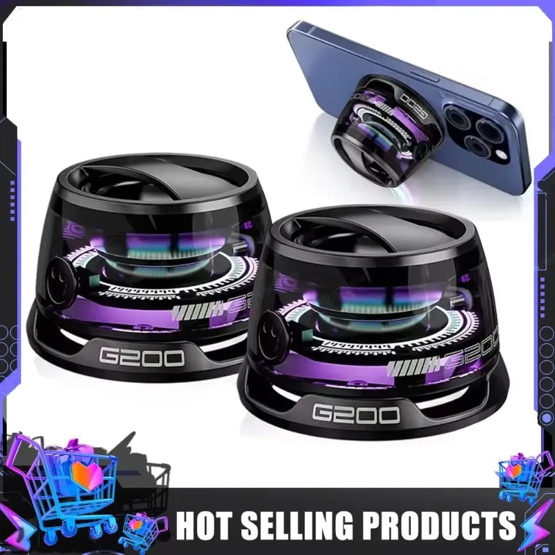 VIKEFON Portable Mini Bluetooth Speaker G200 RGB Lighting Magnetic Speaker BT5.3 Mini Sound Box 7 Hours Playback Phone Holder