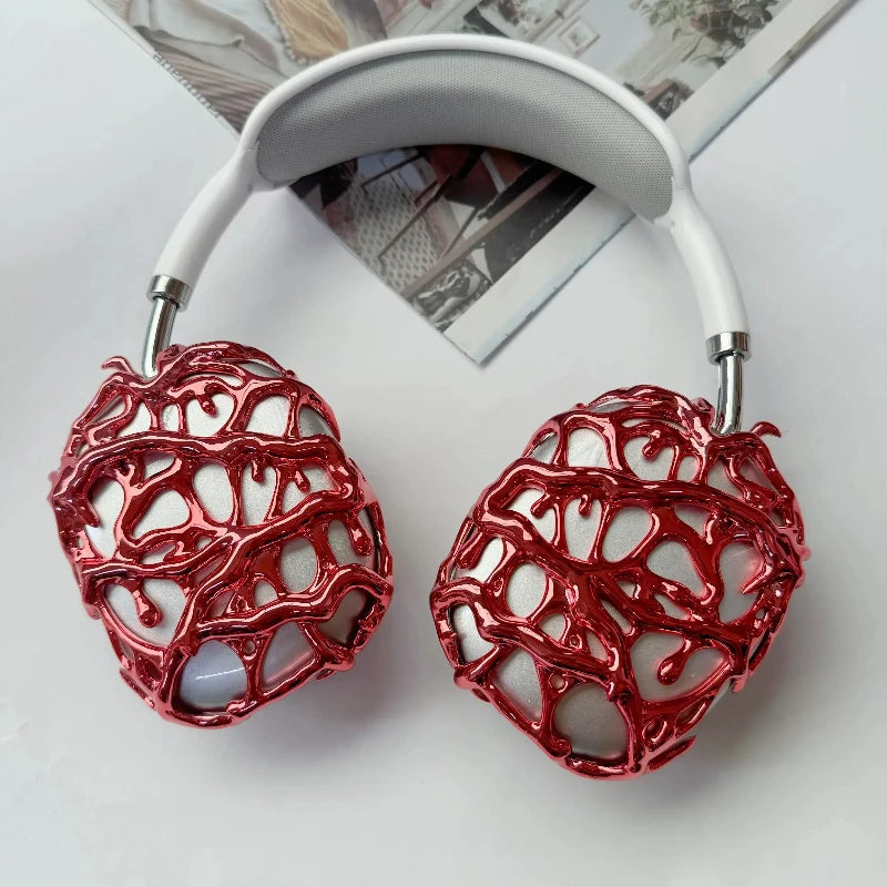 Original Airpods Max Cases Cover Cool Decoration Metallic Liquid Thorn Design Suitable for Headphones Headset Accessories Y2K