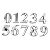 Liquid Metal Number Stickers