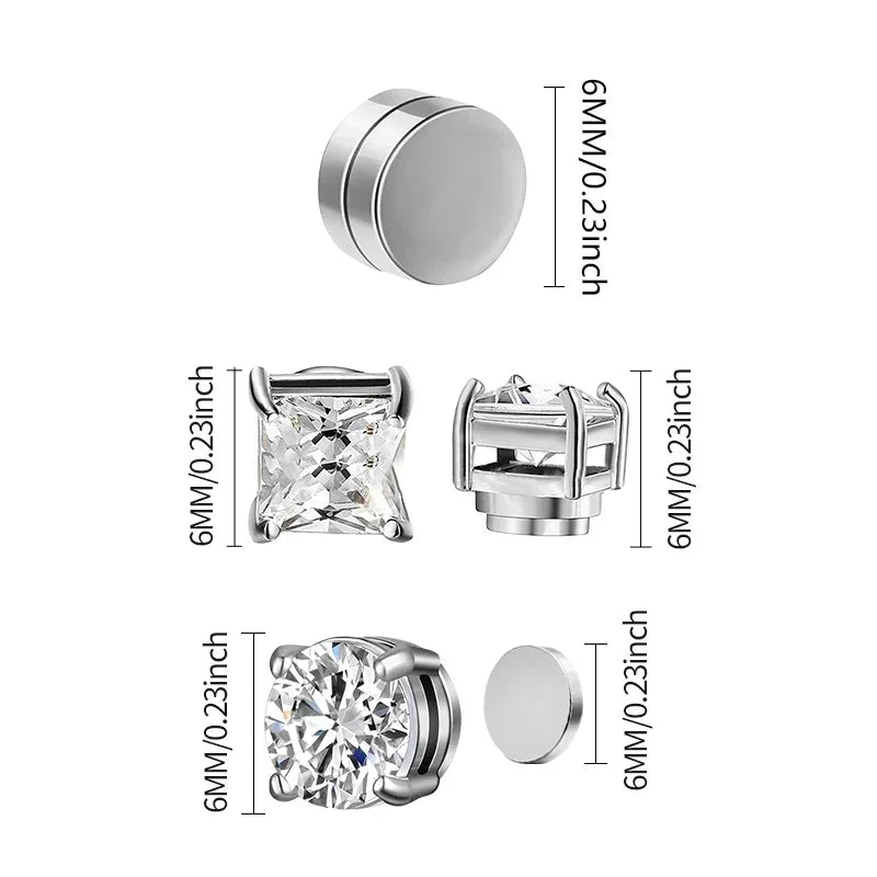 Men Punk Magnetic Earrings